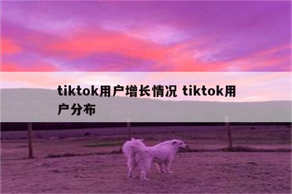 tiktok用户增长情况 tiktok用户分布