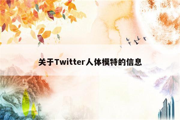 关于Twitter人体模特的信息