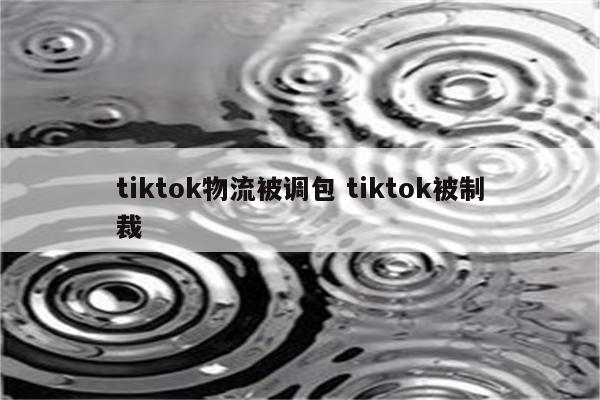 tiktok物流被调包 tiktok被制裁