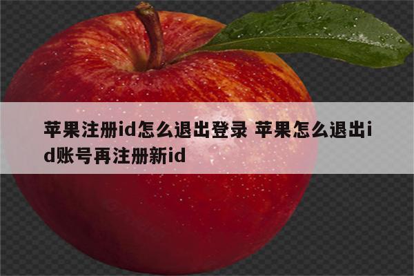 苹果注册id怎么退出登录 苹果怎么退出id账号再注册新id