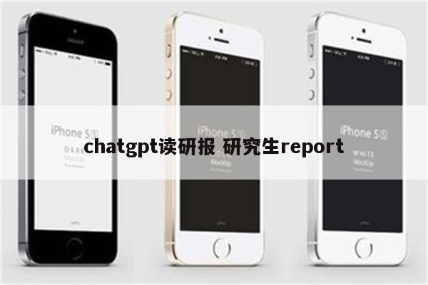 chatgpt读研报 研究生report