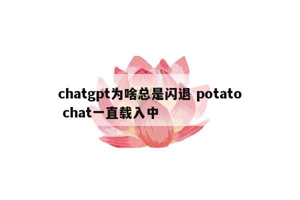 chatgpt为啥总是闪退 potato chat一直载入中