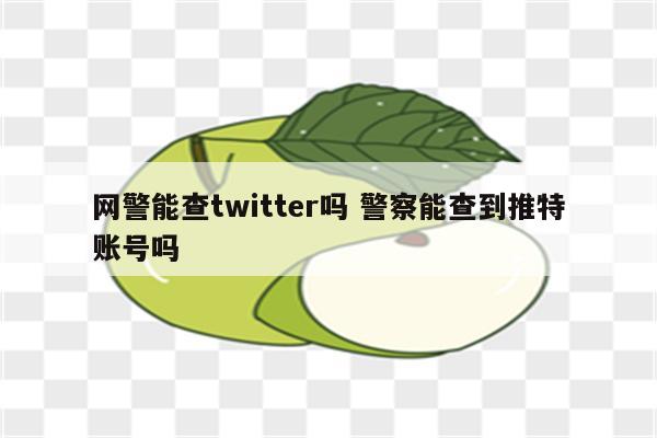 网警能查twitter吗 警察能查到推特账号吗