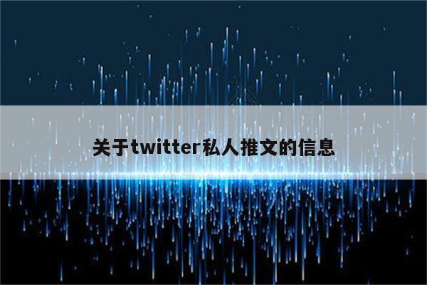 关于twitter私人推文的信息