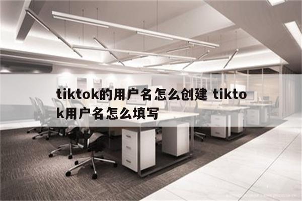 tiktok的用户名怎么创建 tiktok用户名怎么填写
