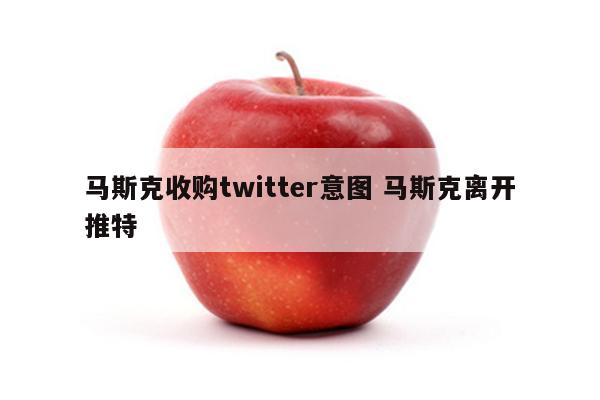 马斯克收购twitter意图 马斯克离开推特