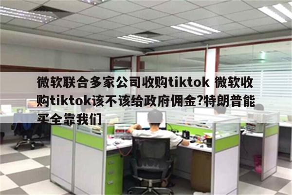 微软联合多家公司收购tiktok 微软收购tiktok该不该给政府佣金?特朗普能买全靠我们