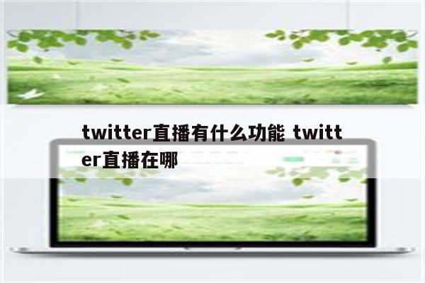 twitter直播有什么功能 twitter直播在哪