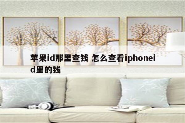 苹果id那里查钱 怎么查看iphoneid里的钱