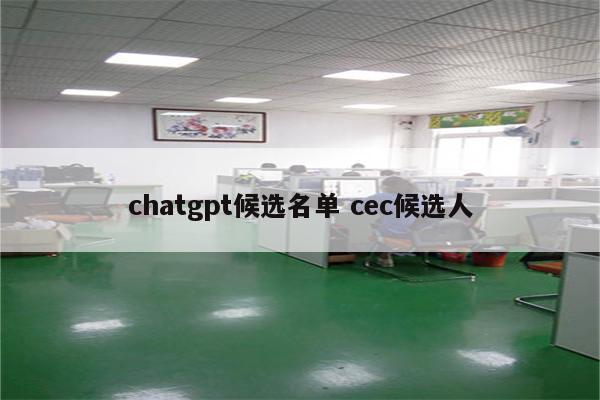 chatgpt候选名单 cec候选人