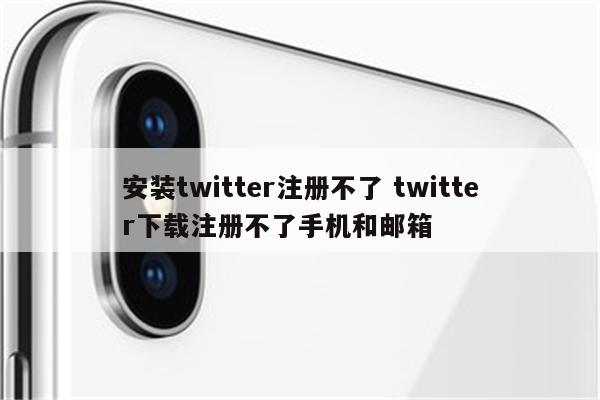 安装twitter注册不了 twitter下载注册不了手机和邮箱