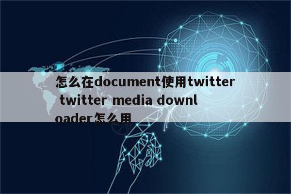 怎么在document使用twitter twitter media downloader怎么用