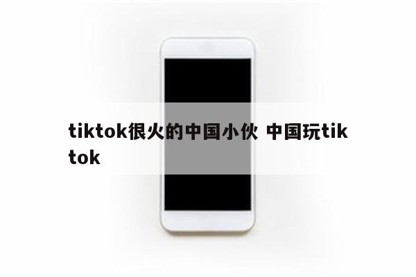 tiktok很火的中国小伙 中国玩tiktok