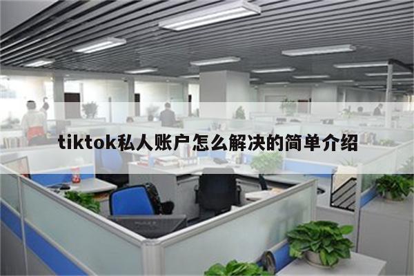 tiktok私人账户怎么解决的简单介绍