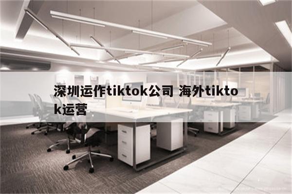 深圳运作tiktok公司 海外tiktok运营