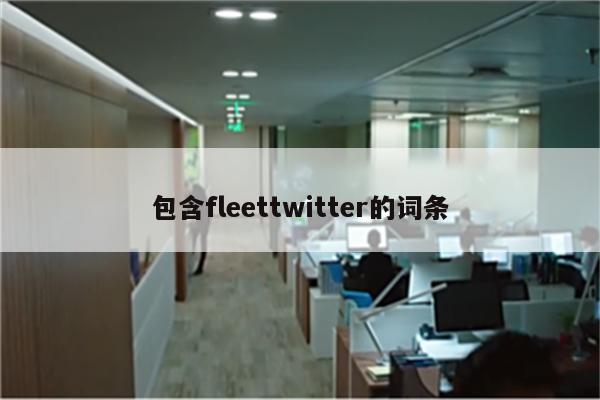 包含fleettwitter的词条