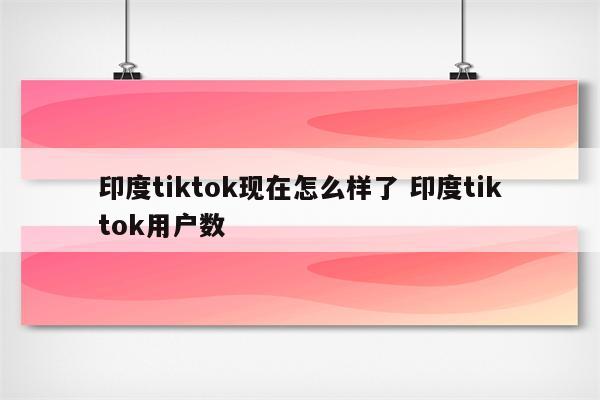 印度tiktok现在怎么样了 印度tiktok用户数