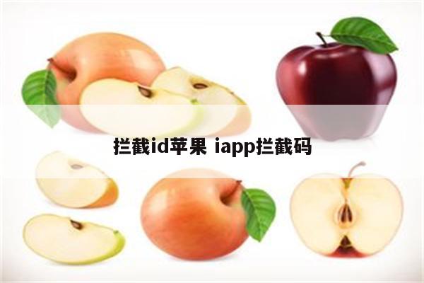 拦截id苹果 iapp拦截码