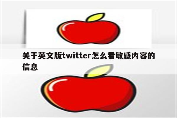 关于英文版twitter怎么看敏感内容的信息