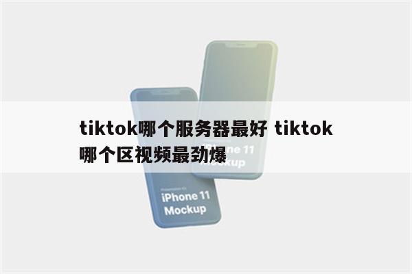 tiktok哪个服务器最好 tiktok哪个区视频最劲爆