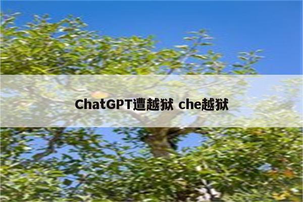 ChatGPT遭越狱 che越狱