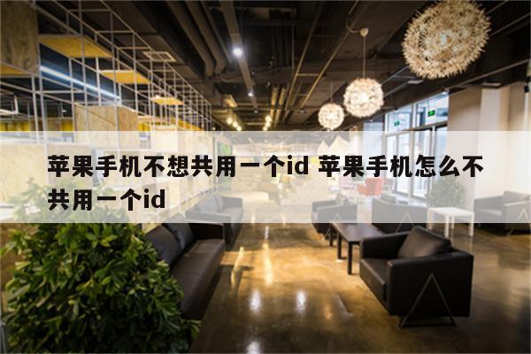 苹果手机不想共用一个id 苹果手机怎么不共用一个id