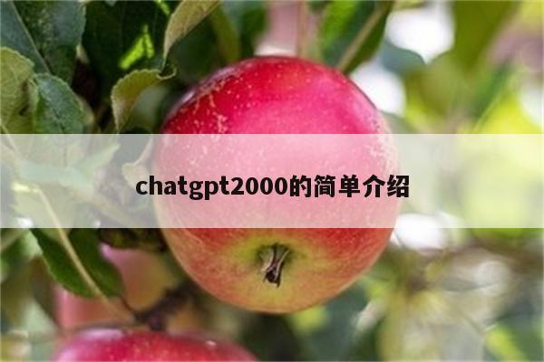 chatgpt2000的简单介绍