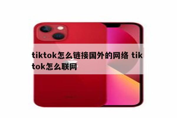 tiktok怎么链接国外的网络 tik tok怎么联网