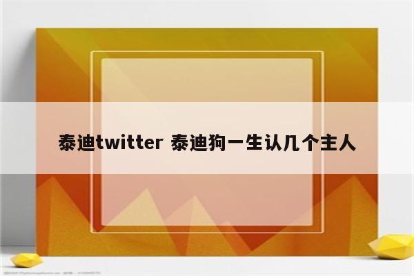 泰迪twitter 泰迪狗一生认几个主人