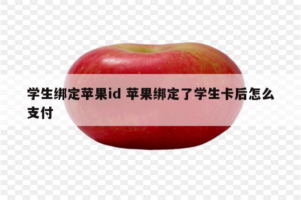 学生绑定苹果id 苹果绑定了学生卡后怎么支付