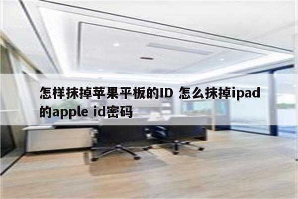 怎样抹掉苹果平板的ID 怎么抹掉ipad的apple id密码