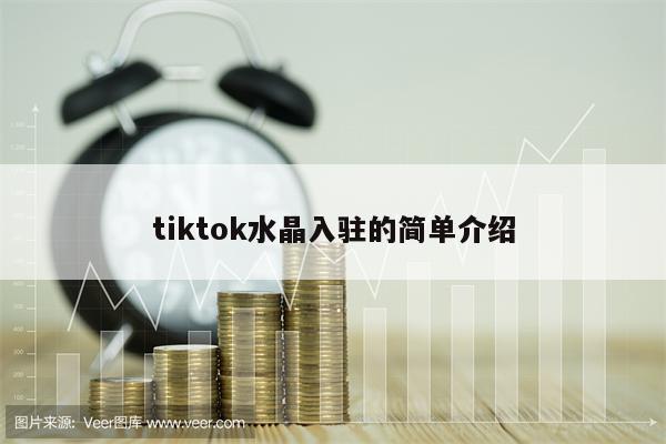 tiktok水晶入驻的简单介绍