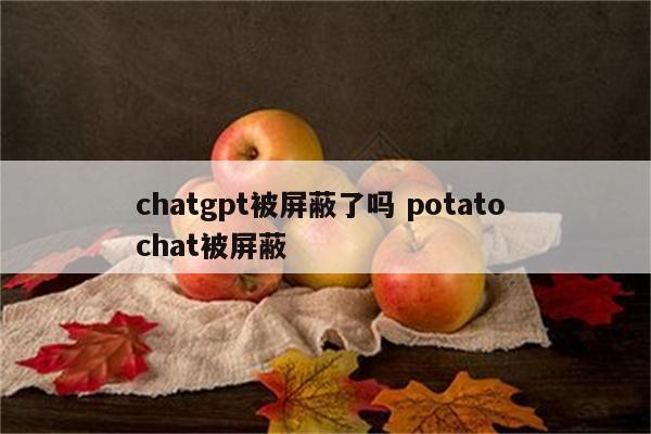 chatgpt被屏蔽了吗 potato chat被屏蔽