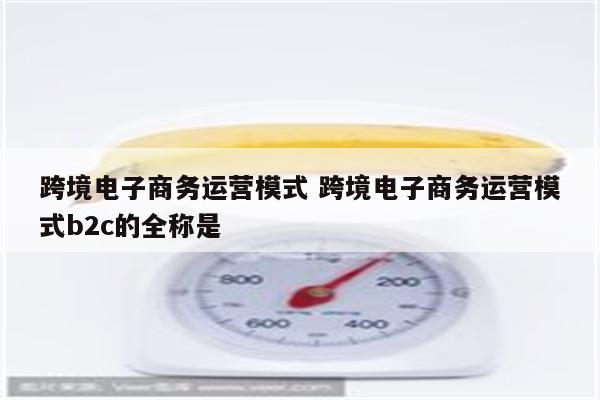 跨境电子商务运营模式 跨境电子商务运营模式b2c的全称是