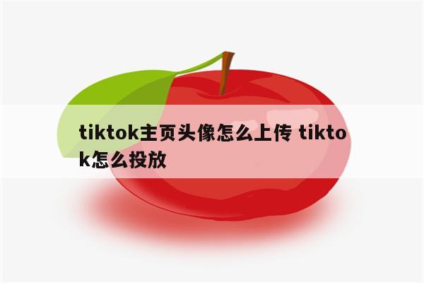 tiktok主页头像怎么上传 tiktok怎么投放