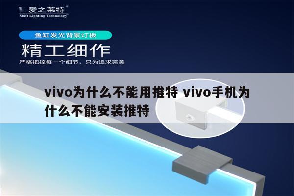 vivo为什么不能用推特 vivo手机为什么不能安装推特