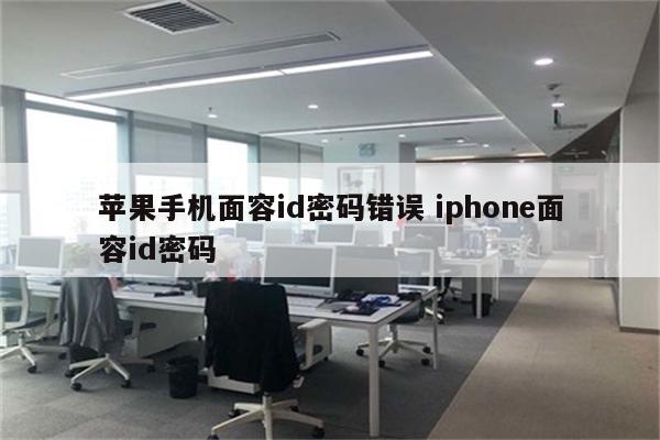 苹果手机面容id密码错误 iphone面容id密码