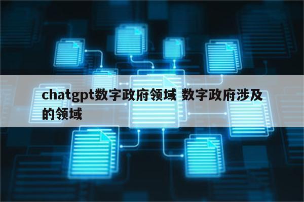 chatgpt数字政府领域 数字政府涉及的领域