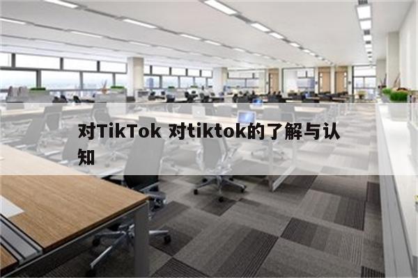 对TikTok 对tiktok的了解与认知