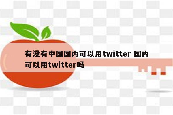 有没有中国国内可以用twitter 国内可以用twitter吗