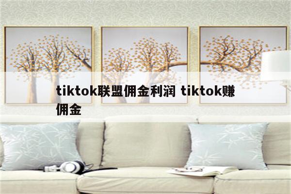 tiktok联盟佣金利润 tiktok赚佣金