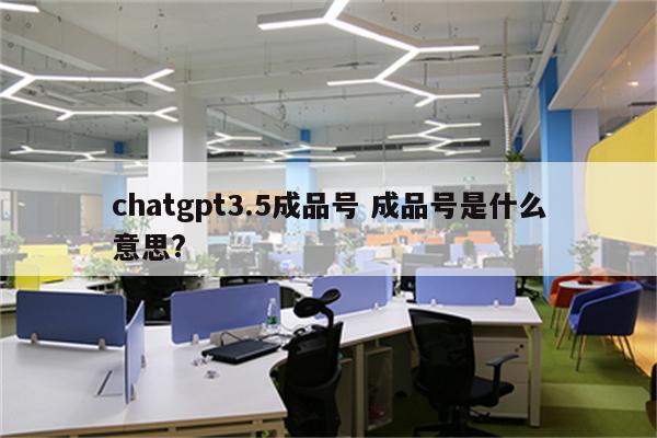 chatgpt3.5成品号 成品号是什么意思?