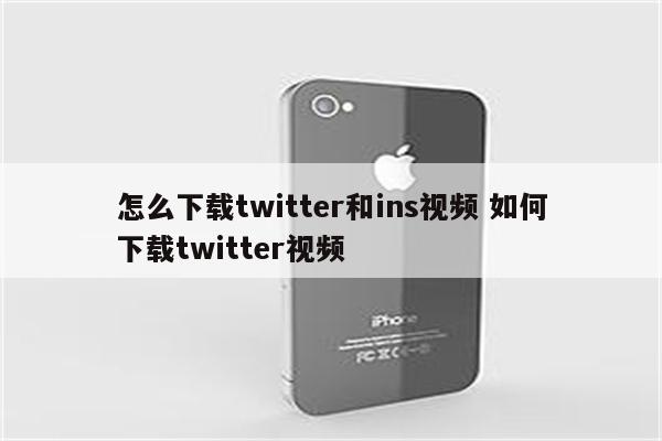 怎么下载twitter和ins视频 如何下载twitter视频