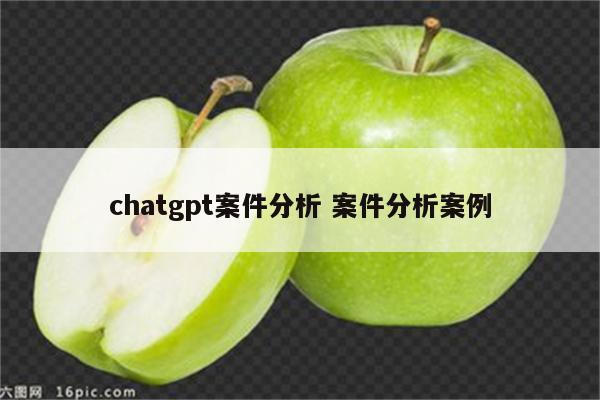 chatgpt案件分析 案件分析案例