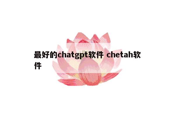 最好的chatgpt软件 chetah软件