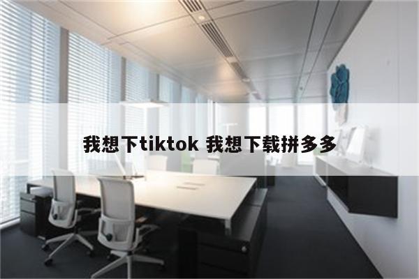 我想下tiktok 我想下载拼多多