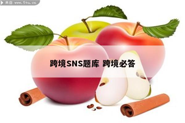 跨境SNS题库 跨境必答