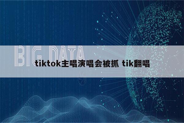 tiktok主唱演唱会被抓 tik翻唱