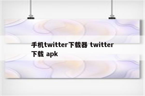 手机twitter下载器 twitter下载 apk