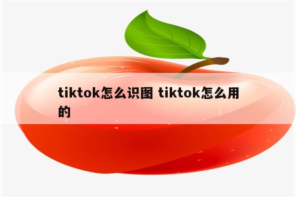 tiktok怎么识图 tiktok怎么用的